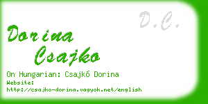 dorina csajko business card