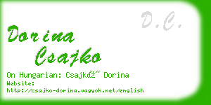 dorina csajko business card